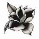 magnolia flower tattoo design idea