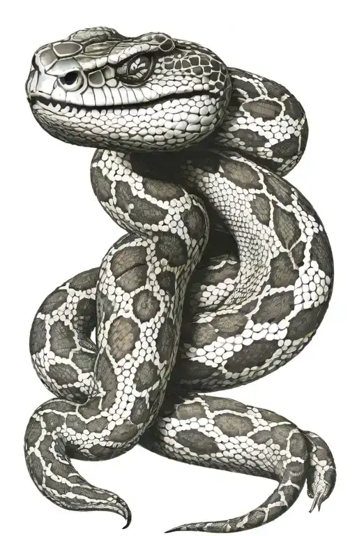 burmese python wrapped around arm sleeve tattoo design idea