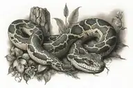Python sleeve tattoo design idea