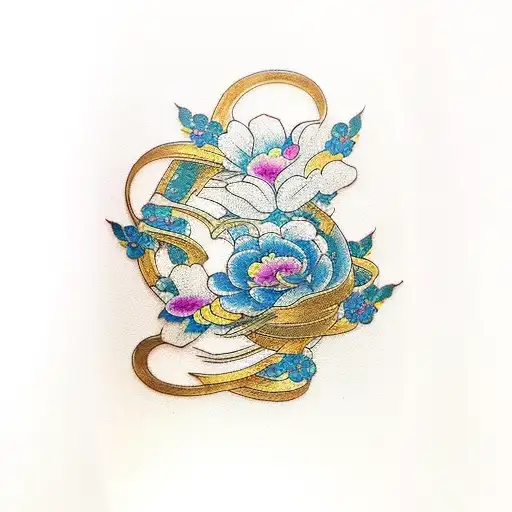 Kintsugi tattoo design idea