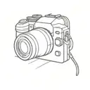 A minimalist tattoo design of a digital cinema camera tattoo design idea