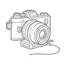 A minimalist tattoo design of a digital cinema camera tattoo design idea