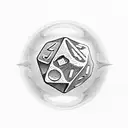 dice and cards tattoo design idea