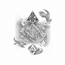 dice and cards tattoo design idea