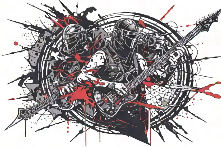 metallica anger ninja tattoo design idea