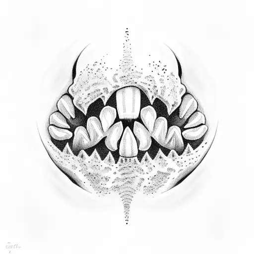 tooth  tattoo design idea
