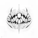 tooth  tattoo design idea