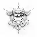 tooth  tattoo design idea