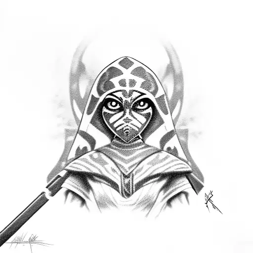 Ahsoka Tano y Anakin Skywalker tattoo design idea
