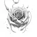 Rose negra pantera jaguar tattoo design idea
