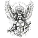 heavenly gates to hell tattoo design idea