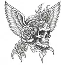heavenly gates to hell tattoo design idea