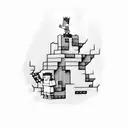 minecraft stitch bart simpson tattoo design idea