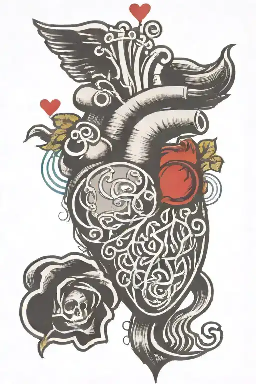 heart and RN symbol intertwined with Shannon Michelle 8/29/85-7/2/2023 tattoo design idea