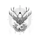 goth nature  tattoo design idea