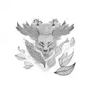 goth nature  tattoo design idea