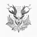 goth nature  tattoo design idea