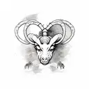 aries zodiac tattoo design idea