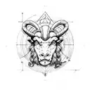 aries zodiac tattoo design idea