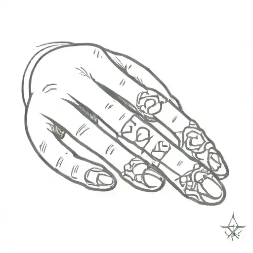 Dog paw and girl hand  tattoo design idea
