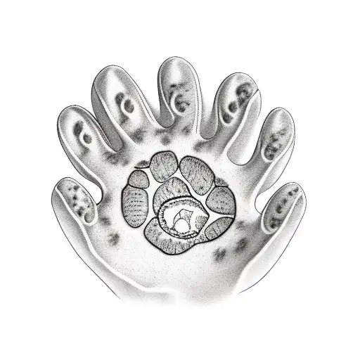 cat paw print tattoo design idea