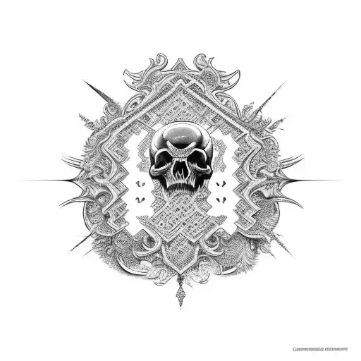 cruz invertida tattoo design idea