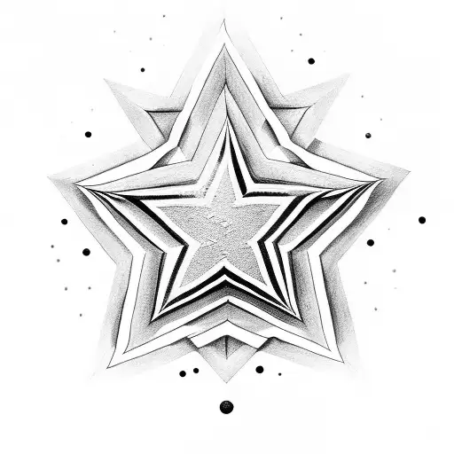David holding three Jewish stars tattoo design idea