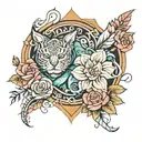 N and M tattoo design idea