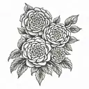 celtic mom daughter and son and a zinnia flower tattoo design idea