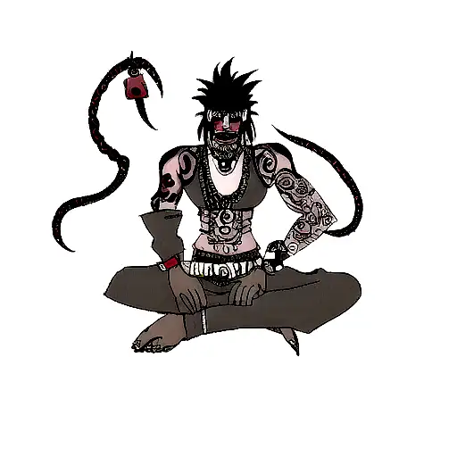 KEERTIMUKHA TATTOO , WITH DEMONIC AURA AND IN INDIAN-JAPANESE STYLE , GANGSTER STYLE  tattoo design idea