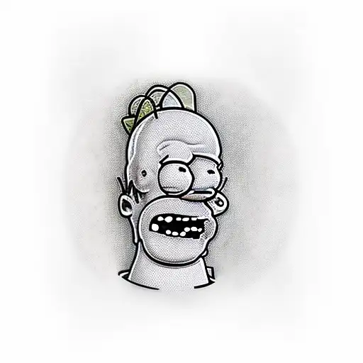 homer simpson evil tattoo design idea