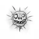 plants vs zombies peashooter if he was badass tattoo design idea