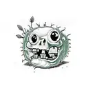 plants vs zombies peashooter if he was badass tattoo design idea