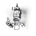 homer simpson evil tattoo design idea