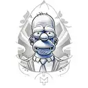 homer simpson evil tattoo design idea