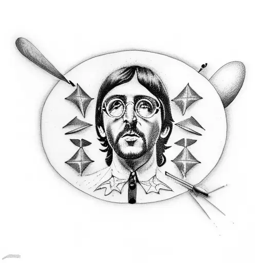 beatles simple tattoo in sgt pepper era tattoo design idea