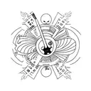 beatles simple tattoo in sgt pepper era tattoo design idea