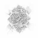 labyrinth, representing the complexity of the human mind tattoo design idea