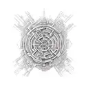 labyrinth, representing the complexity of the human mind tattoo design idea