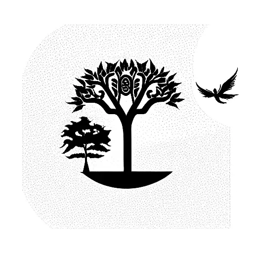 tree of life, 999, juice, mockingjay tattoo design idea