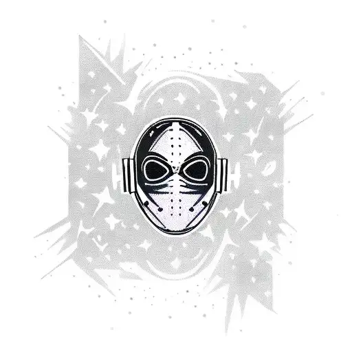 lucha wrestler floating in space tattoo design idea