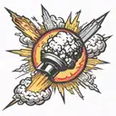 atomic bomb explosion tattoo design idea