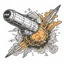 atomic bomb explosion tattoo design idea