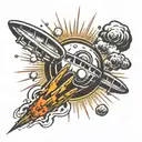 atomic bomb explosion tattoo design idea