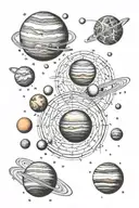 planets solar system tattoo design idea