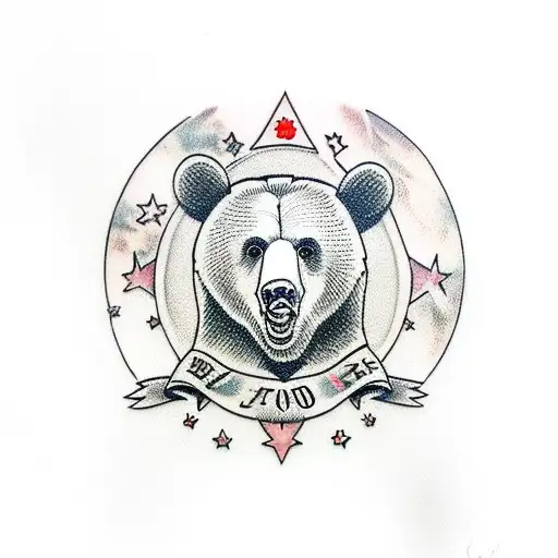 bear putin tattoo design idea