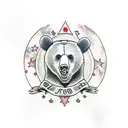 bear putin tattoo design idea