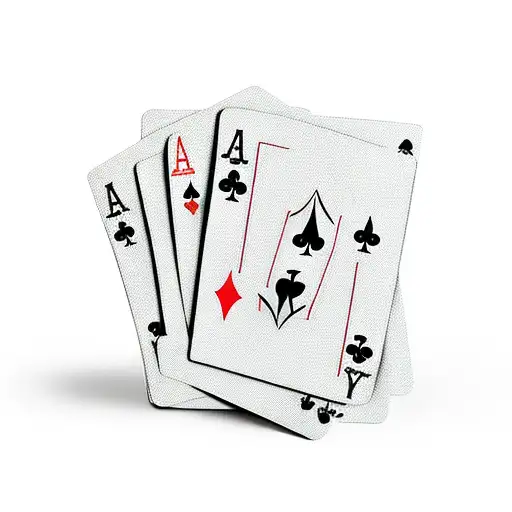 poker table with cards tattoo design idea