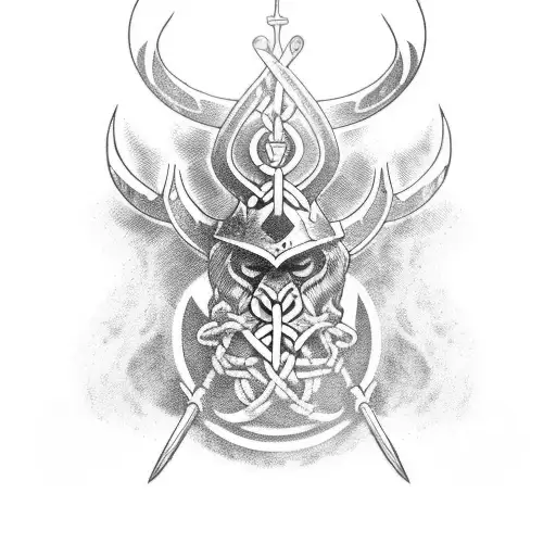 Combine elements of crossfit and Viking culture in a powerful tattoo design tattoo design idea