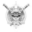 Create a tattoo design inspired by American football with a touch of Viking symbolism tattoo design idea